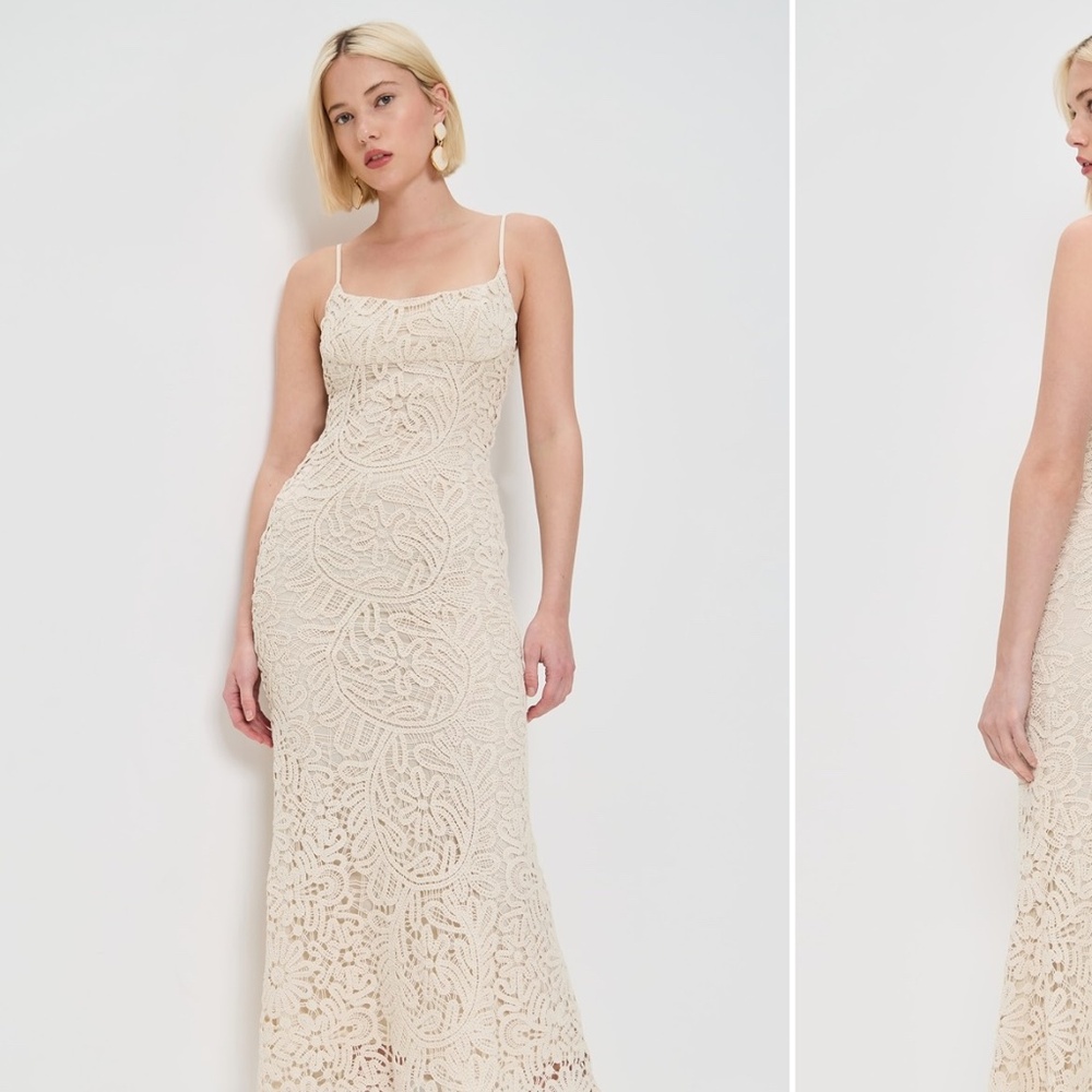 BARDOT Adoni Crochet Midi Dress